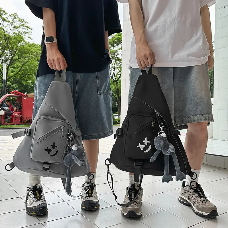 Japanese Style Crossbody Bag for Men Large Capacity Nylon - Image 5