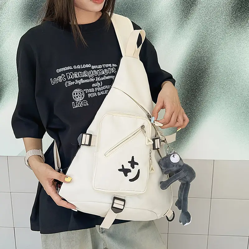 Japanese Style Crossbody Bag for Men Large Capacity Nylon - Image 7