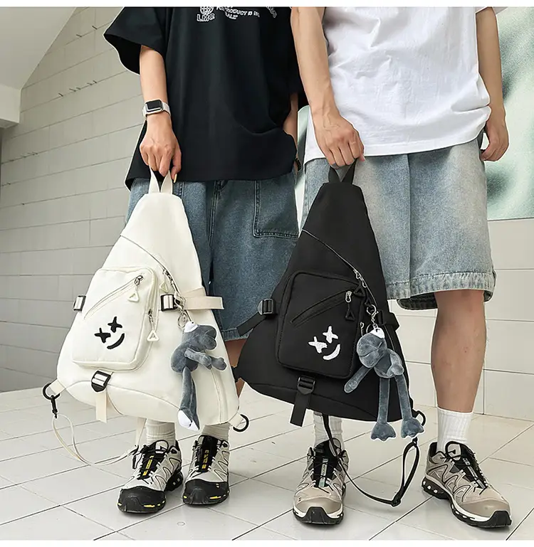 Japanese Style Crossbody Bag for Men Large Capacity Nylon — feature 15