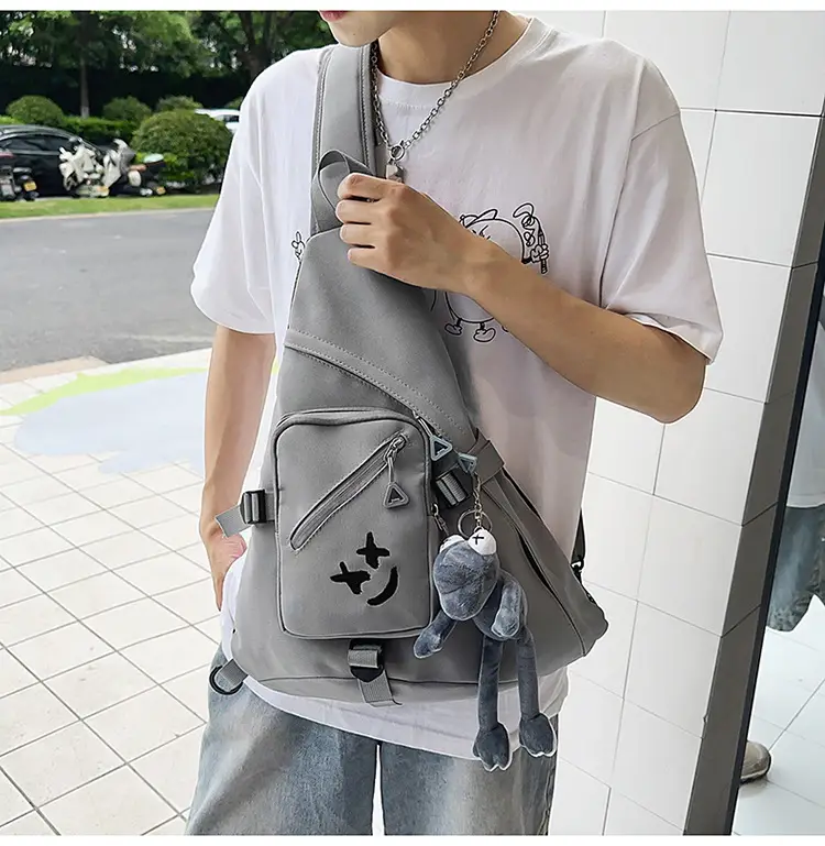 Japanese Style Crossbody Bag for Men Large Capacity Nylon — feature 24