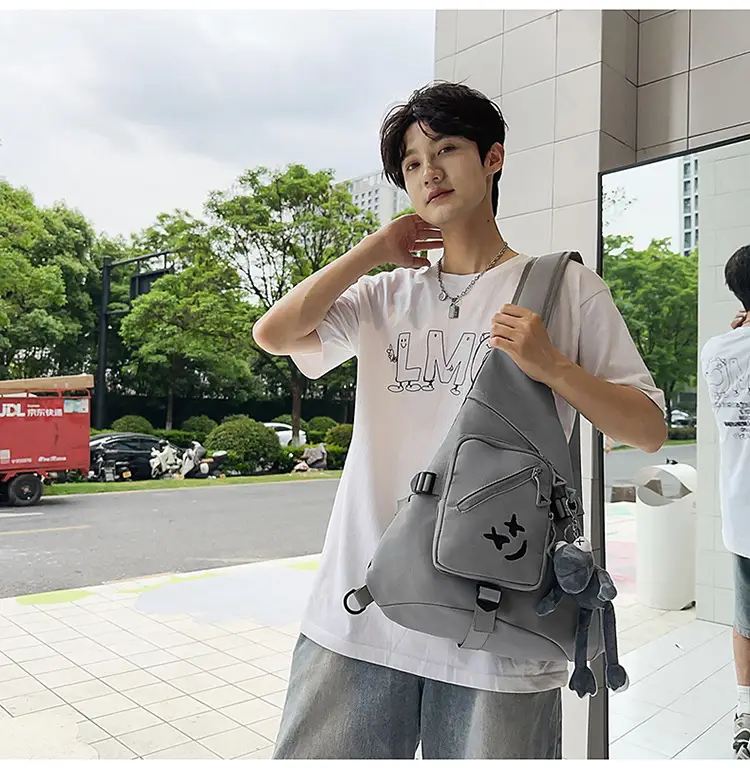 Japanese Style Crossbody Bag for Men Large Capacity Nylon — feature 25