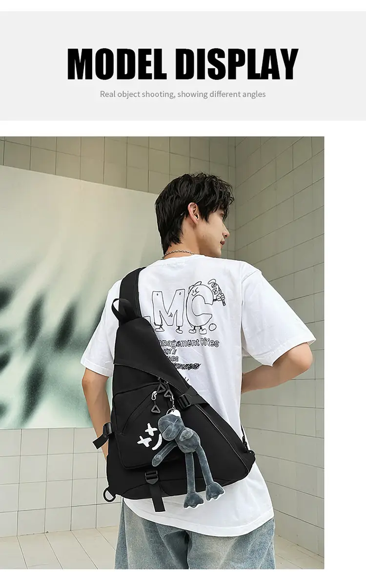 Japanese Style Crossbody Bag for Men Large Capacity Nylon — feature 8