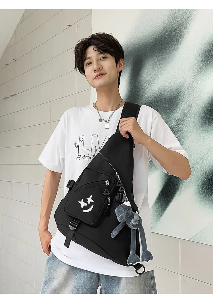 Japanese Style Crossbody Bag for Men Large Capacity Nylon — feature 9