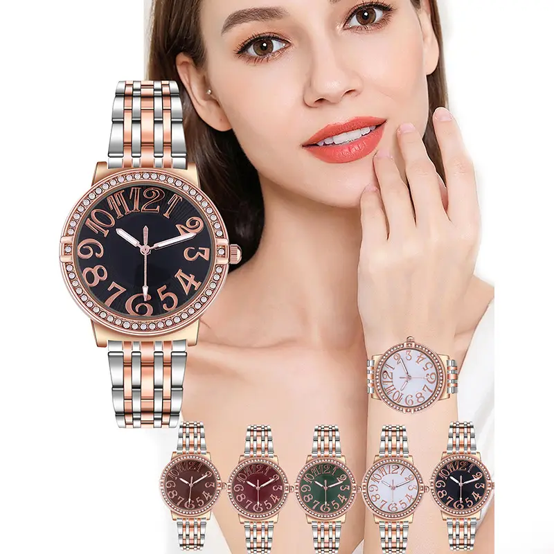 Women's Luxury Quartz Watch with Diamond Dial & Steel Band - Image 6
