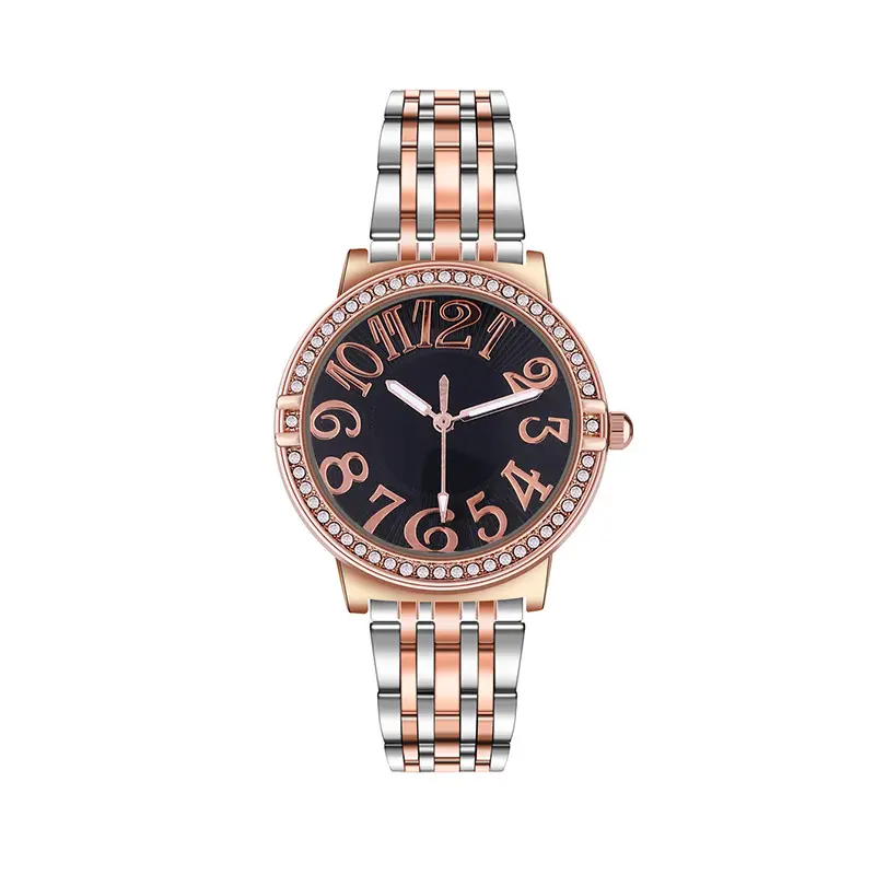 Women's Luxury Quartz Watch with Diamond Dial & Steel Band - Image 4