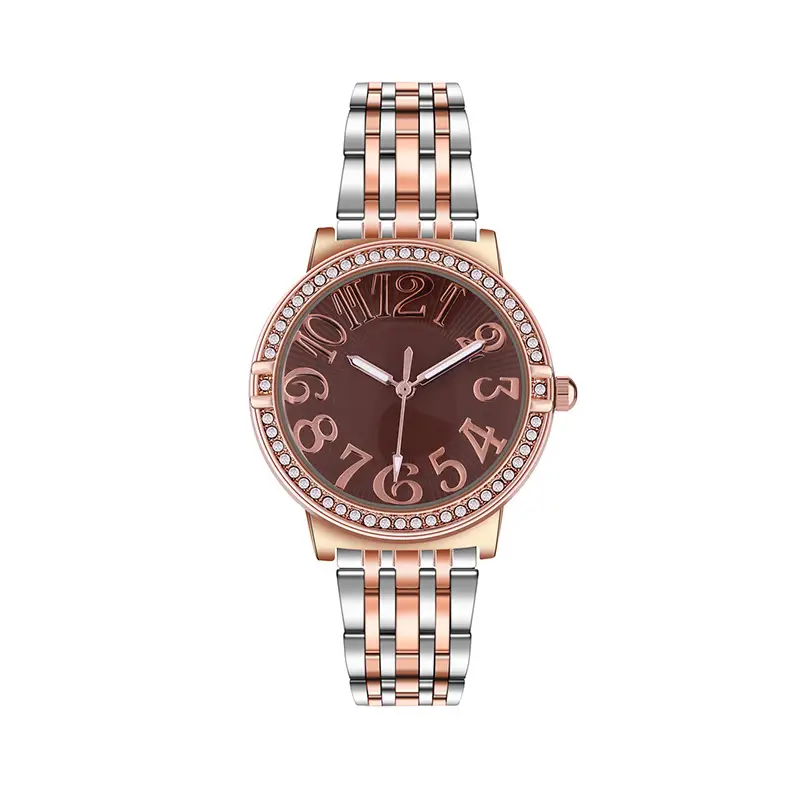 Women's Luxury Quartz Watch with Diamond Dial & Steel Band - Image 5