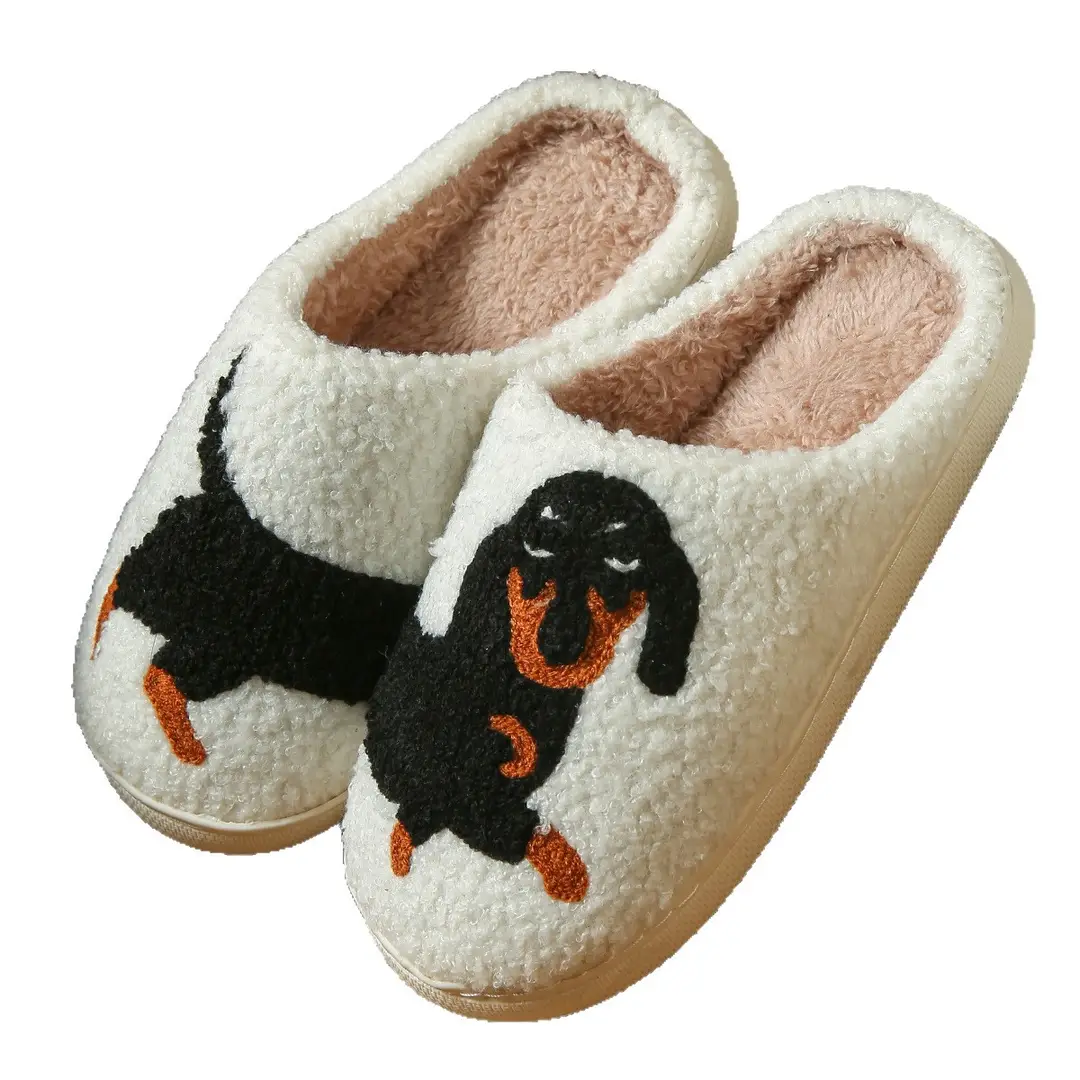 Cross-Border Shipping Cartoon Dachshund Cotton Slippers Home Cartoon Cotton Slippers Indoor Slippers Home Slippers
