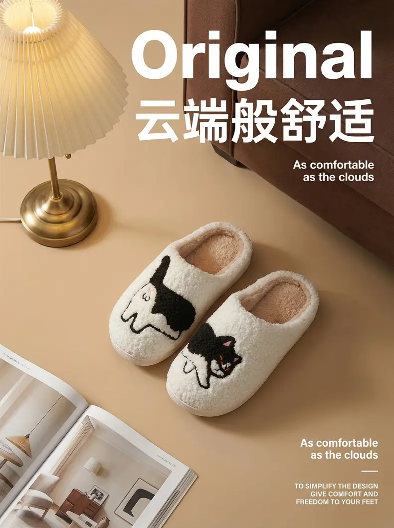 Cross-Border Shipping Cartoon Dachshund Cotton Slippers Home Cartoon Cotton Slippers Indoor Slippers Home Slippers — feature 3