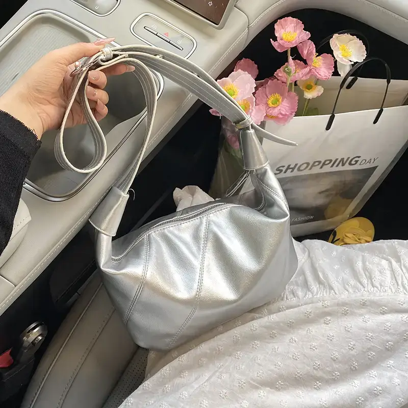 Silver Crossbody Bag Women 2025 Large Capacity - Image 10