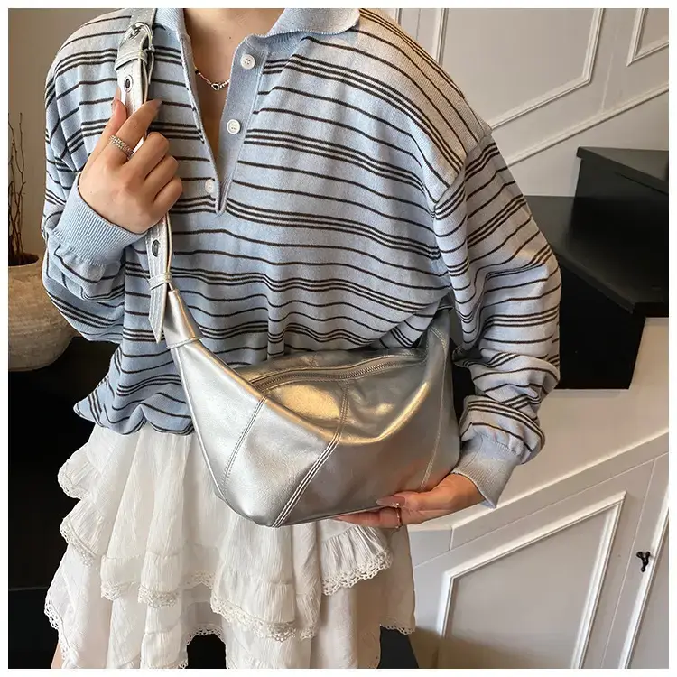 Silver Crossbody Bag Women 2025 Large Capacity — feature 14