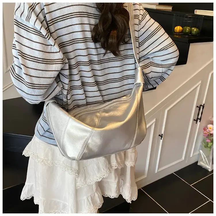 Silver Crossbody Bag Women 2025 Large Capacity — feature 15
