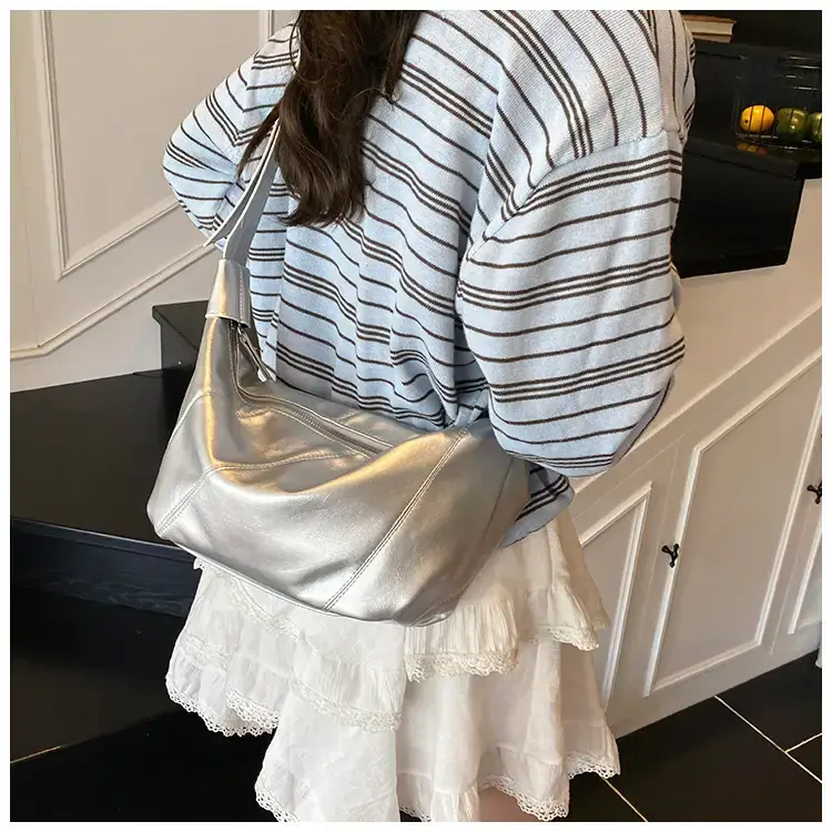 Silver Crossbody Bag Women 2025 Large Capacity — feature 16