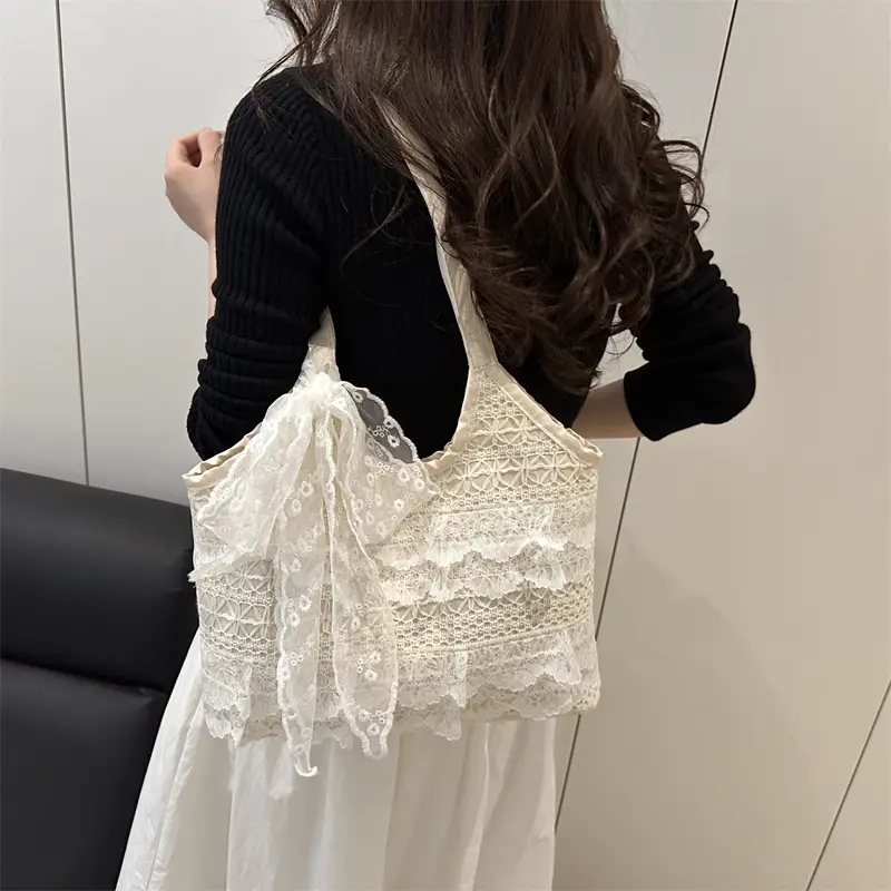 Fairy Lace Hollow Beach Bag Large Capacity - Image 6