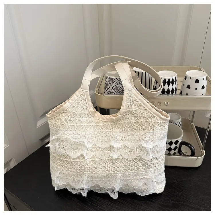 Fairy Lace Hollow Beach Bag Large Capacity - Image 2