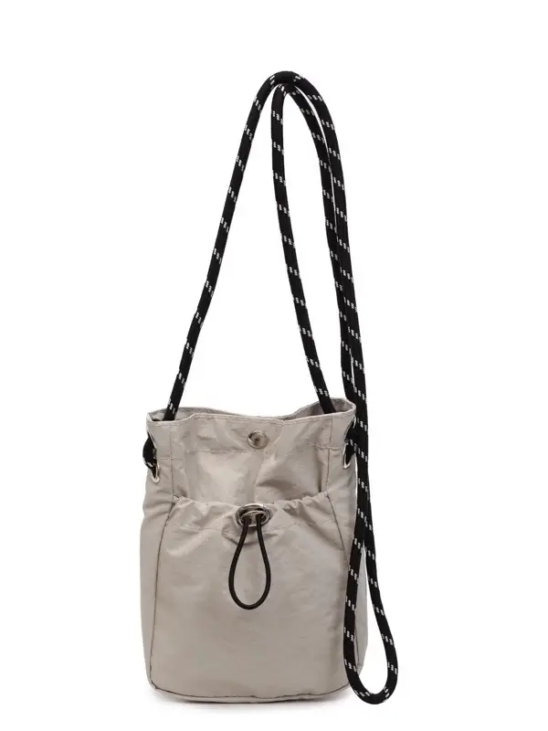 Women's Tan Nylon Crossbody Bag Mobile Phone Bag - Image 10