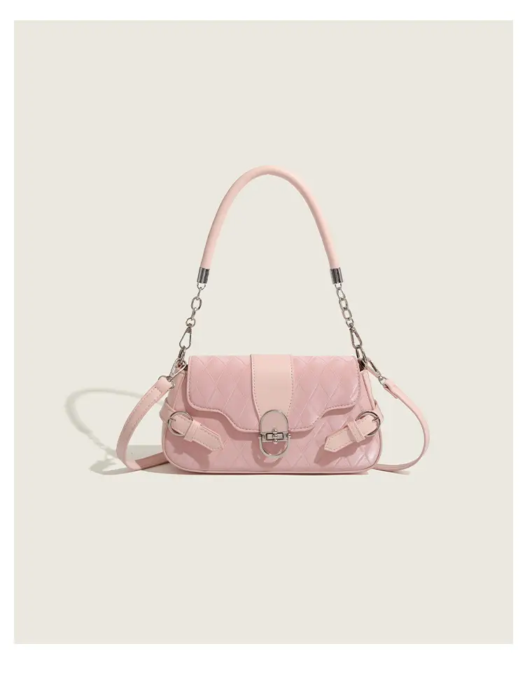 Black Retro Lock Shoulder Bag 2025 New Summer — feature 9