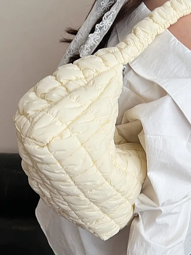 Korean Style Bubble Cloud Bag for Women Yellow - Image 8