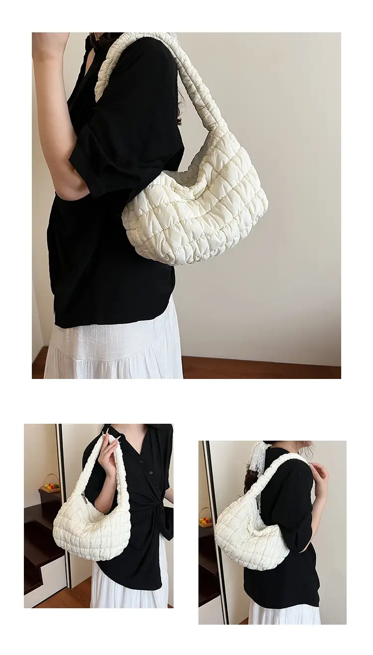 Korean Style Bubble Cloud Bag for Women Yellow — feature 12