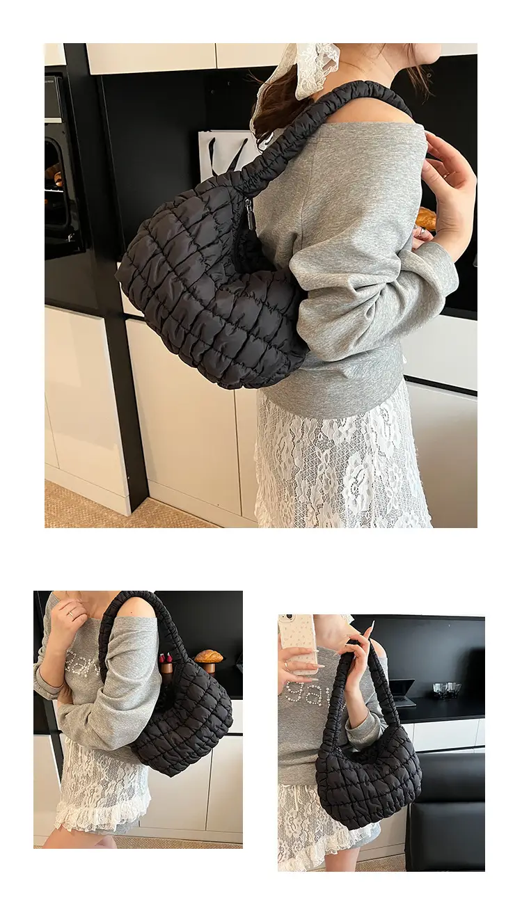 Korean Style Bubble Cloud Bag for Women Yellow — feature 13