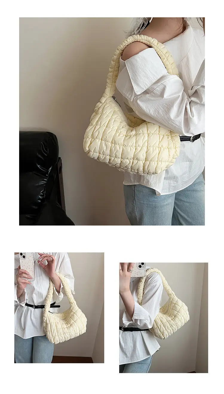Korean Style Bubble Cloud Bag for Women Yellow — feature 14