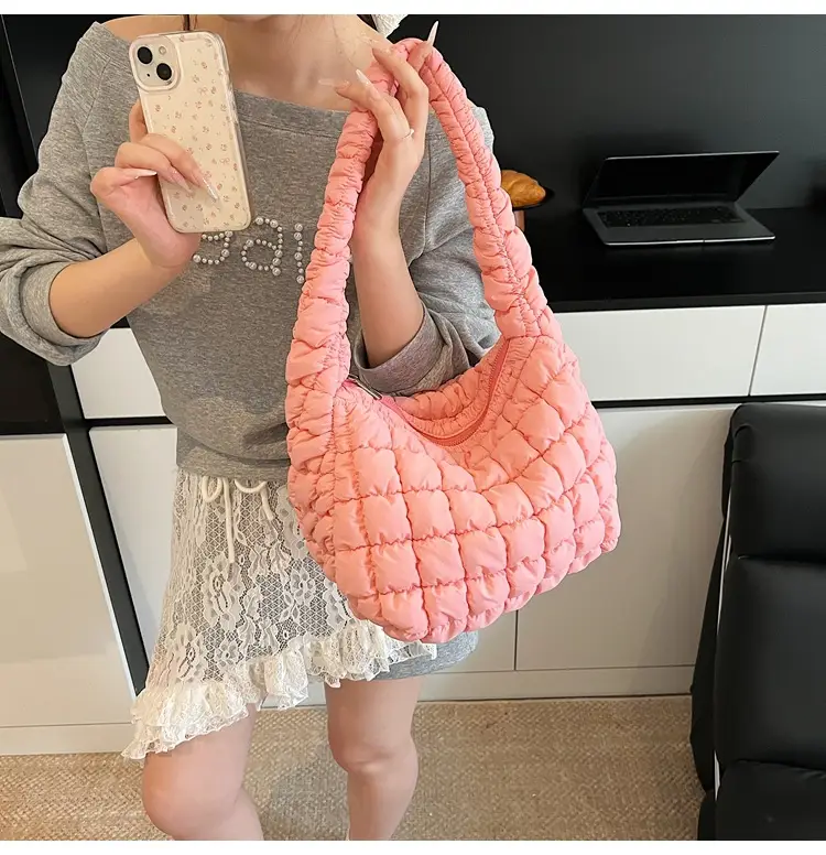 Korean Style Bubble Cloud Bag for Women Yellow — feature 17