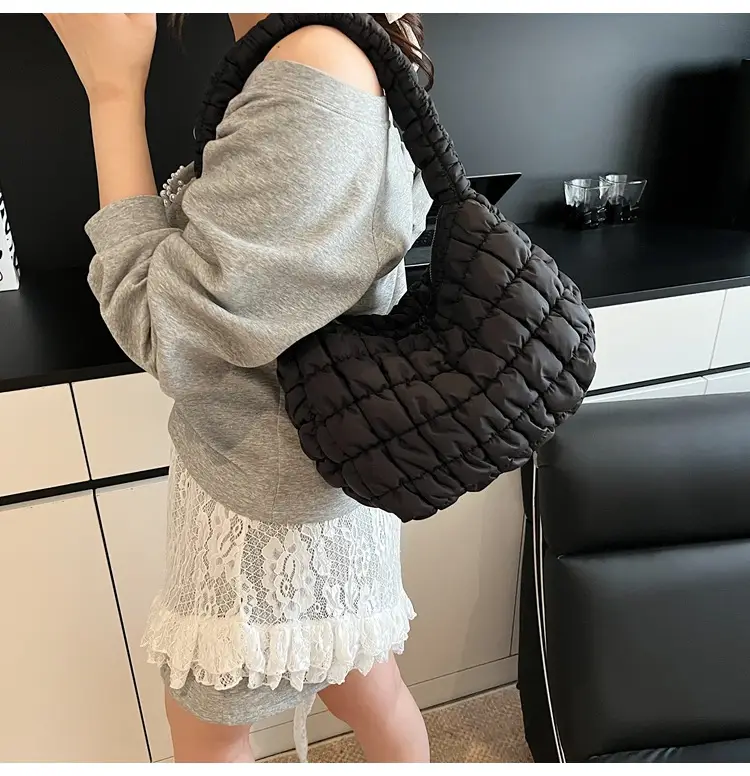 Korean Style Bubble Cloud Bag for Women Yellow — feature 19
