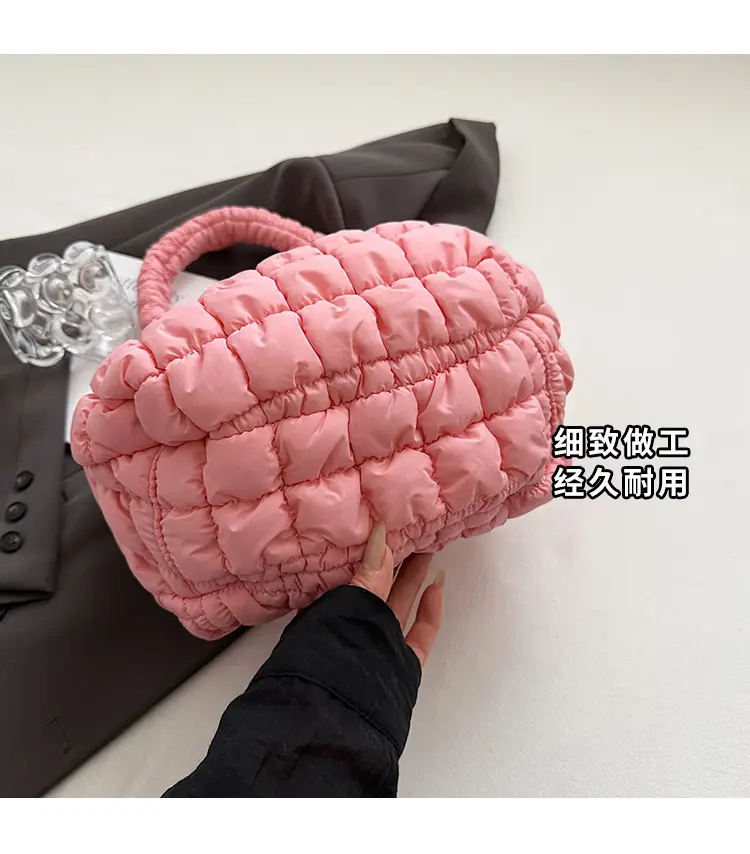 Korean Style Bubble Cloud Bag for Women Yellow — feature 9