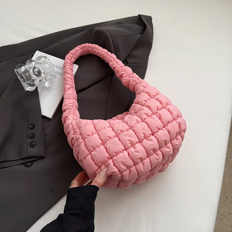 Korean Style Bubble Cloud Bag for Women Yellow - Image 4