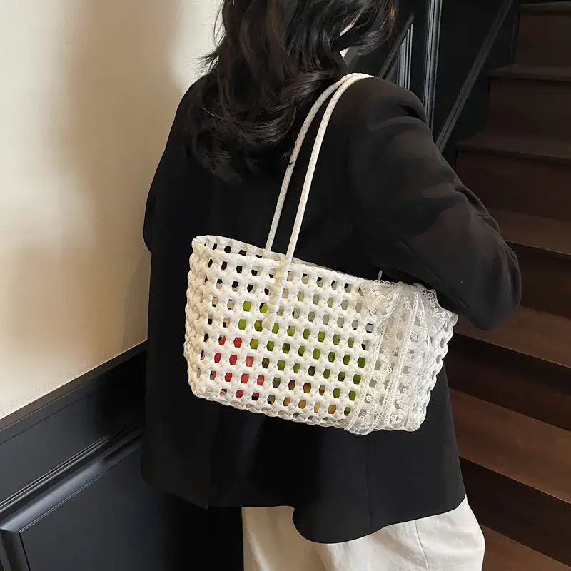Women Cross-Border Woven Shoulder Bag Black 2025