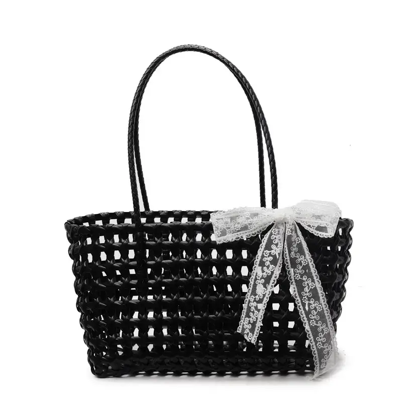 Women Cross-Border Woven Shoulder Bag Black 2025