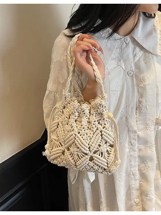 Women's Braided Straw Crossbody Bag Tan 2025 - Image 4
