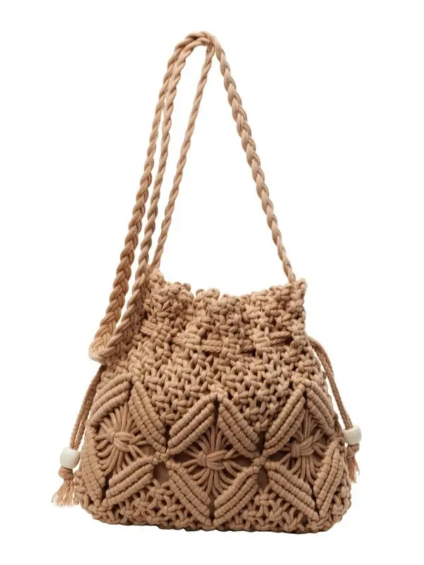 Women's Braided Straw Crossbody Bag Tan 2025 - Image 7