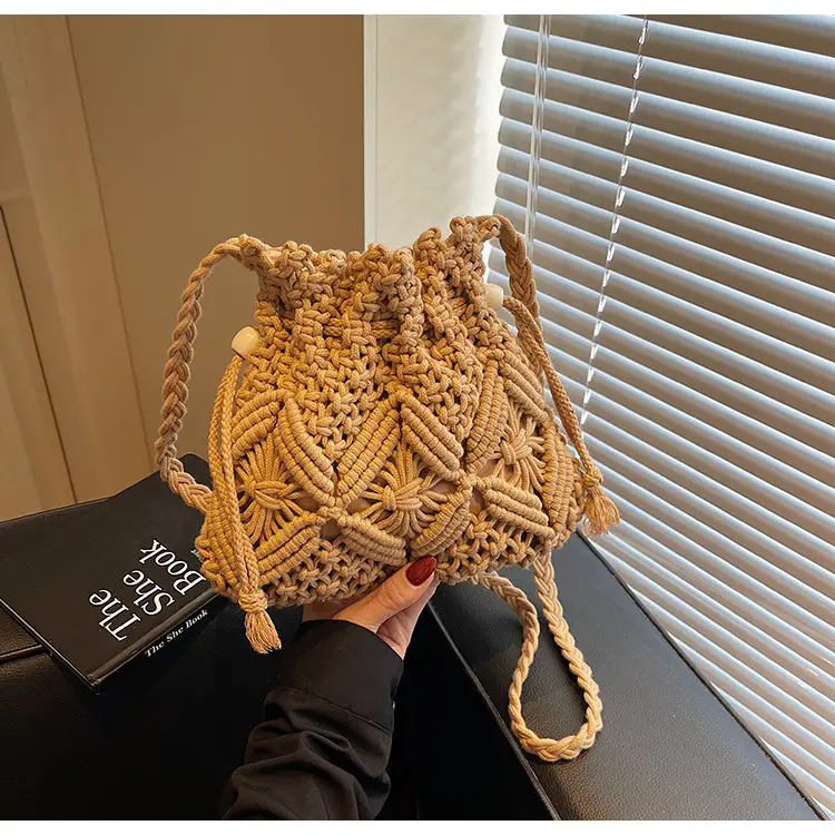 Women's Braided Straw Crossbody Bag Tan 2025 — feature 12