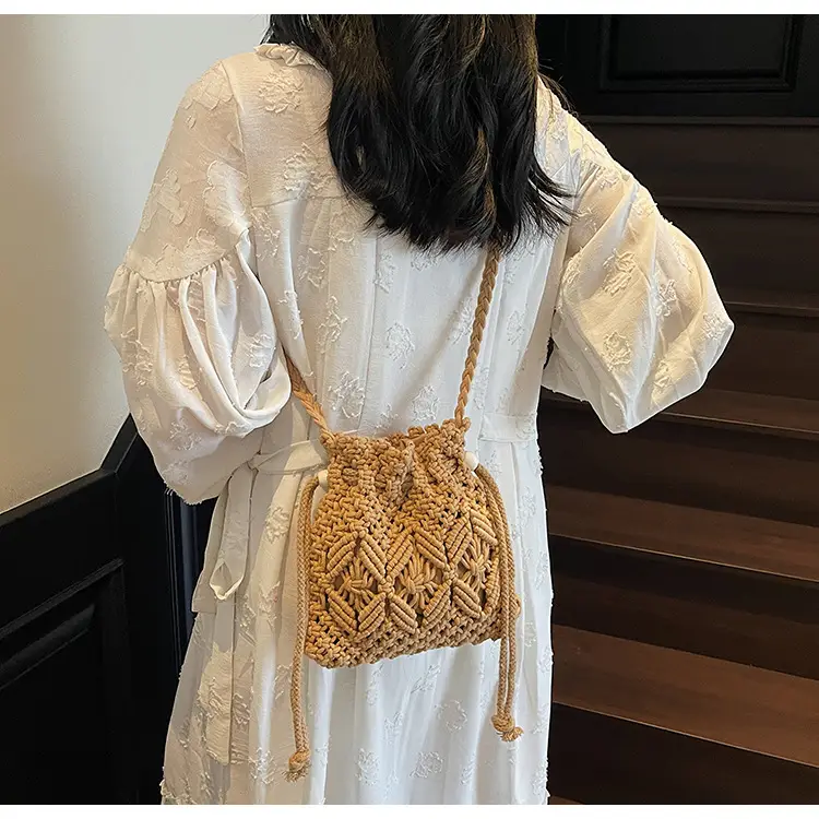 Women's Braided Straw Crossbody Bag Tan 2025 — feature 19