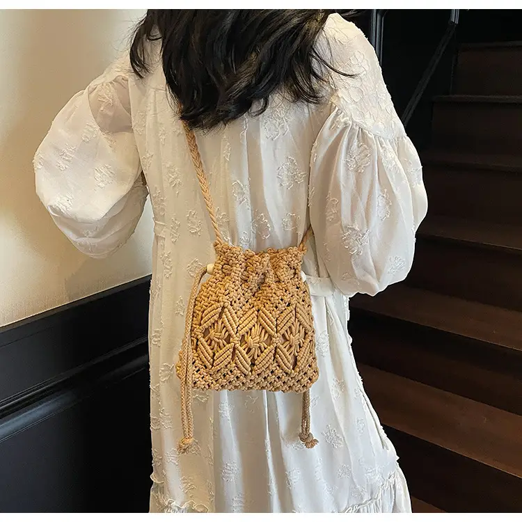 Women's Braided Straw Crossbody Bag Tan 2025 — feature 20