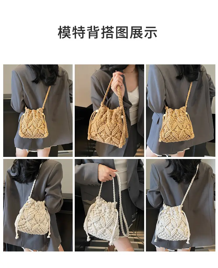 Women's Braided Straw Crossbody Bag Tan 2025 — feature 7