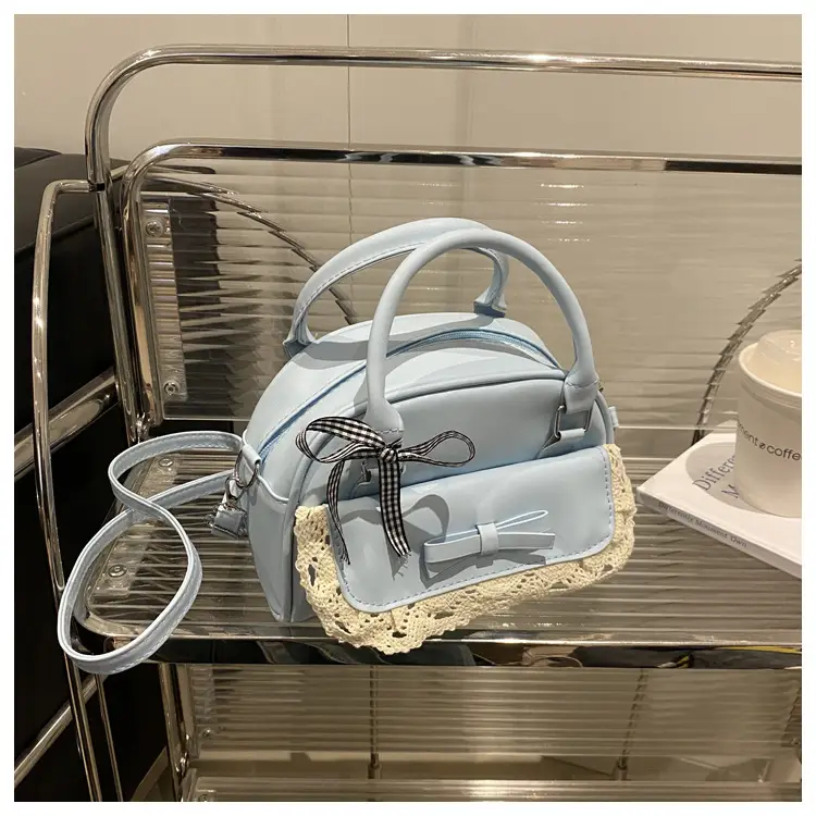 Light Blue Lace Stitching Women's Shoulder Crossbody Bag — feature 16