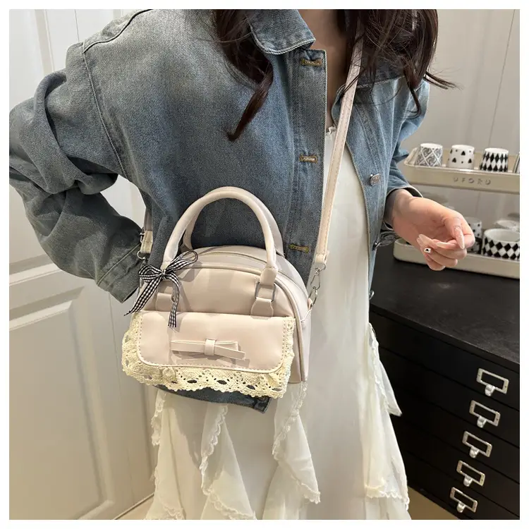 Light Blue Lace Stitching Women's Shoulder Crossbody Bag — feature 17