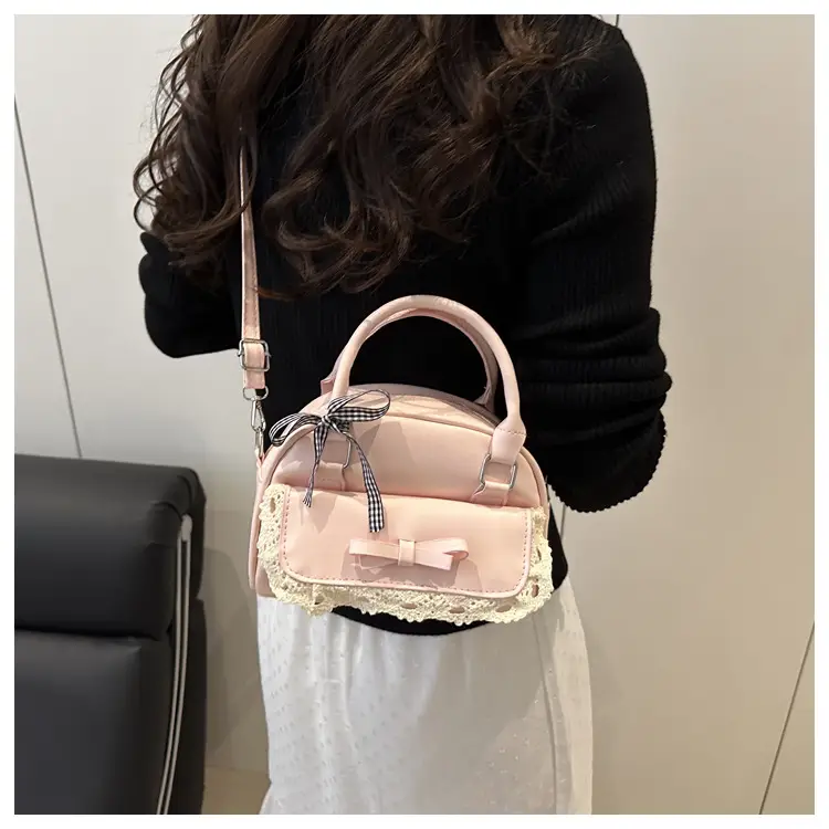 Light Blue Lace Stitching Women's Shoulder Crossbody Bag — feature 19