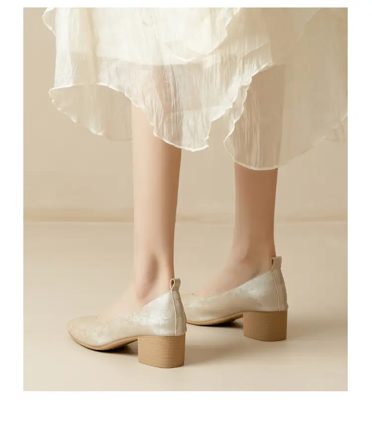 2025 Women's Square Toe Granny Flats with Soft Sole — feature 20