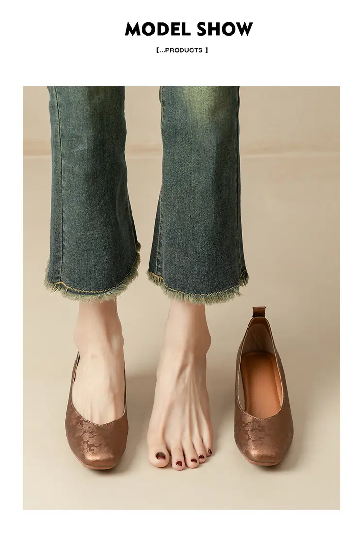 2025 Women's Square Toe Granny Flats with Soft Sole — feature 24