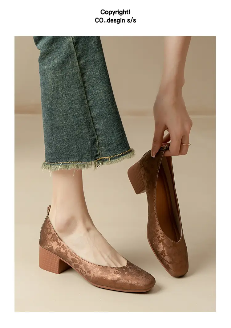 2025 Women's Square Toe Granny Flats with Soft Sole — feature 25