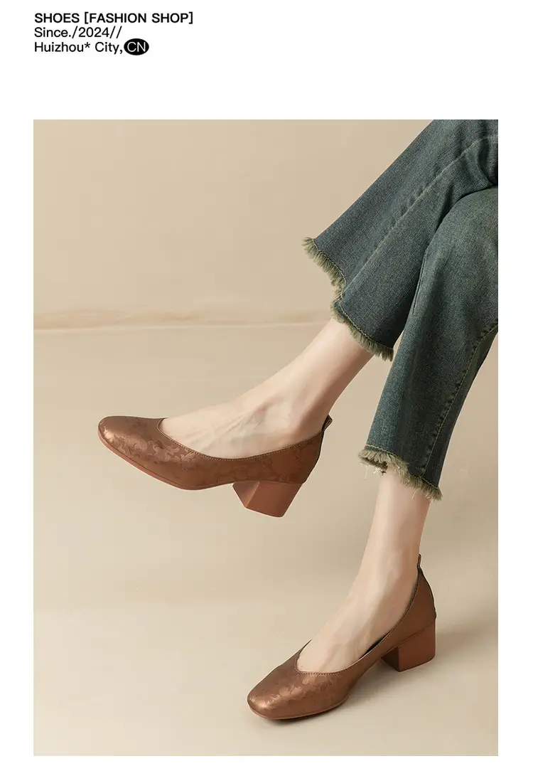 2025 Women's Square Toe Granny Flats with Soft Sole — feature 27