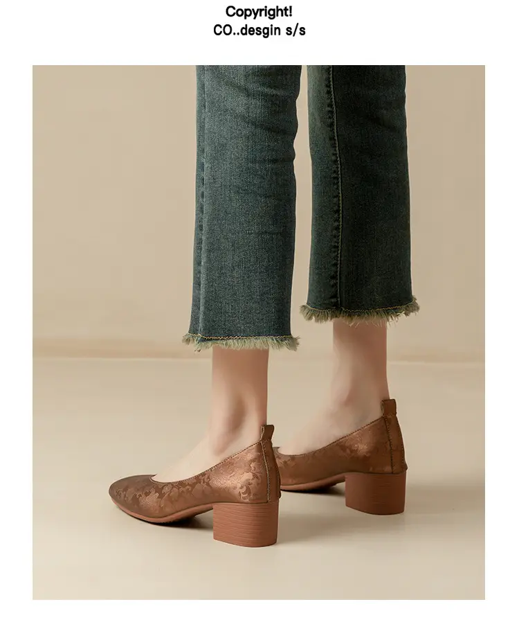 2025 Women's Square Toe Granny Flats with Soft Sole — feature 28