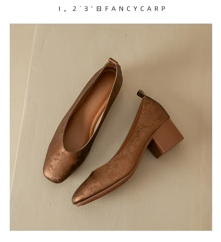 2025 Women's Square Toe Granny Flats with Soft Sole — feature 30