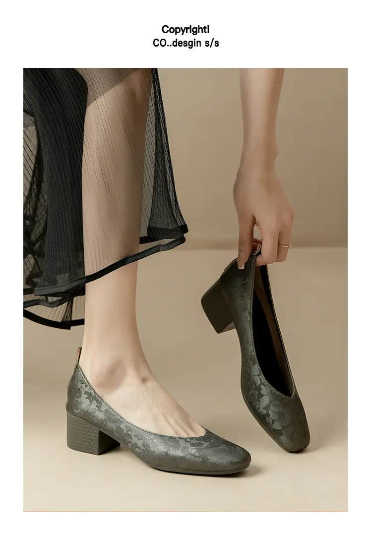 2025 Women's Square Toe Granny Flats with Soft Sole — feature 33