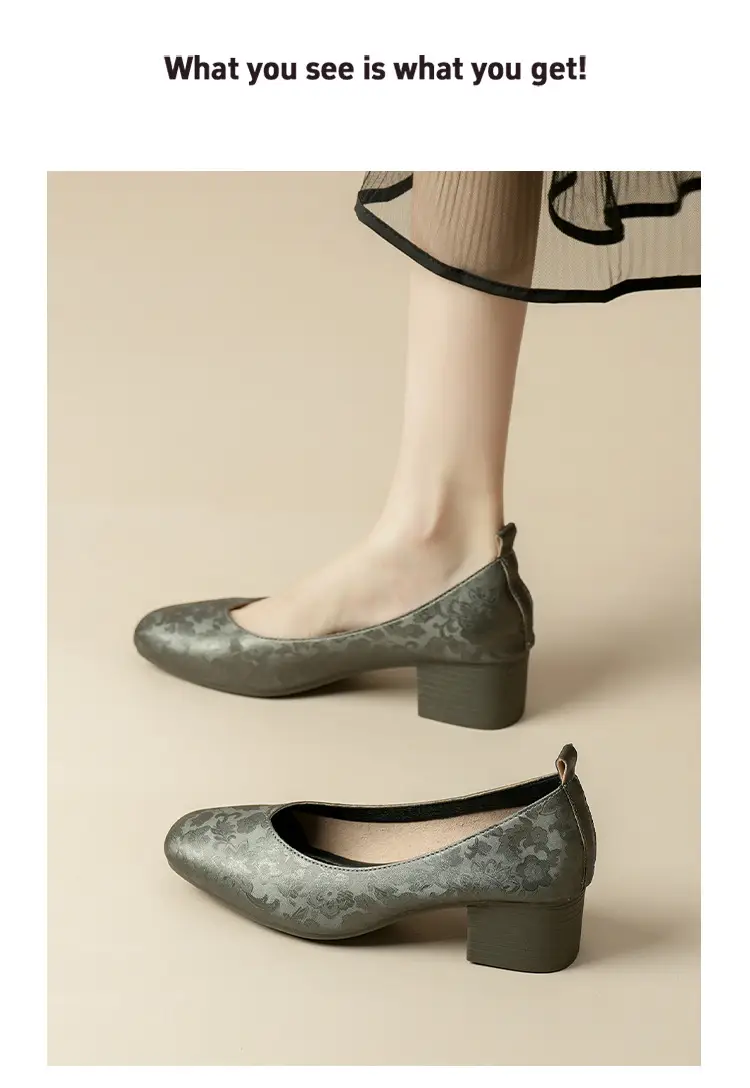 2025 Women's Square Toe Granny Flats with Soft Sole — feature 34