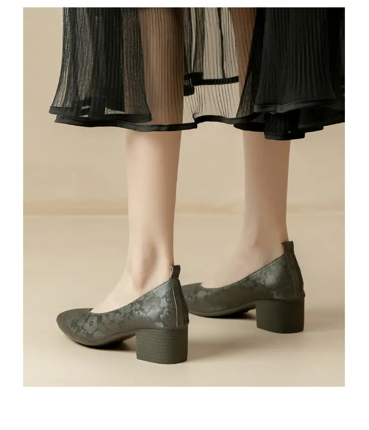 2025 Women's Square Toe Granny Flats with Soft Sole — feature 36