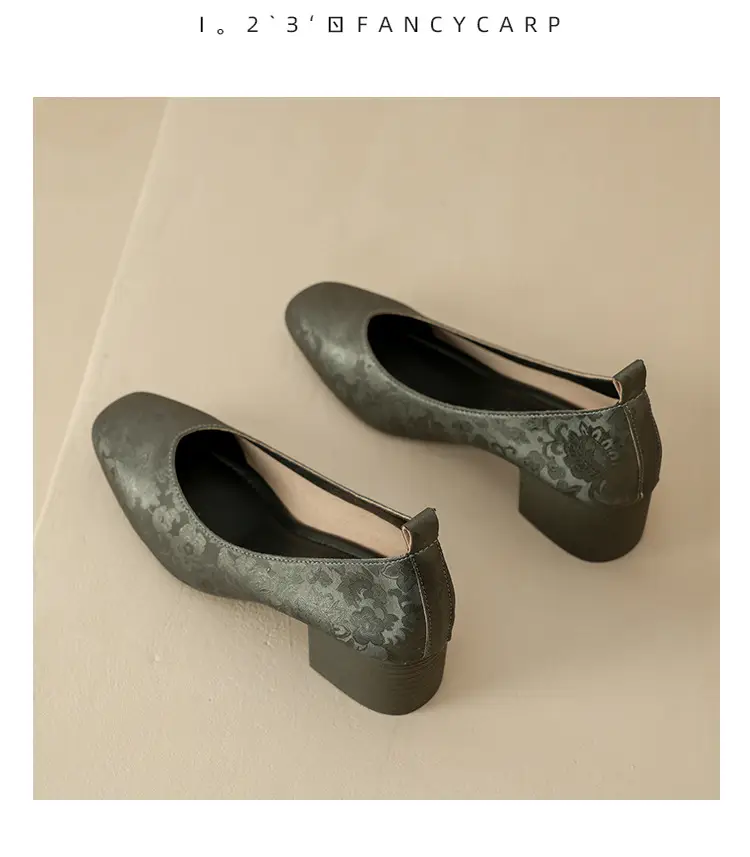 2025 Women's Square Toe Granny Flats with Soft Sole — feature 37