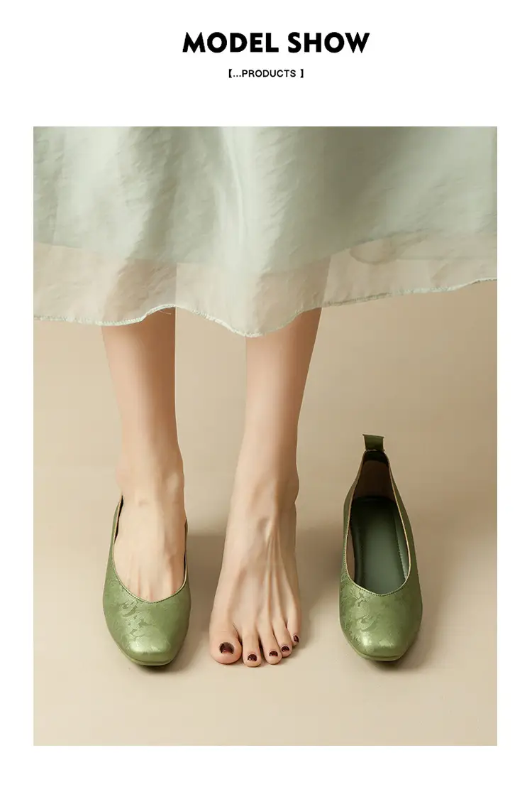 2025 Women's Square Toe Granny Flats with Soft Sole — feature 38